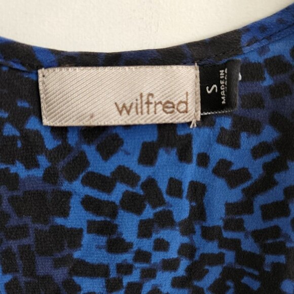 ARITZIA | Wilfred silk top floral blue sz S - Picture 3 of 4